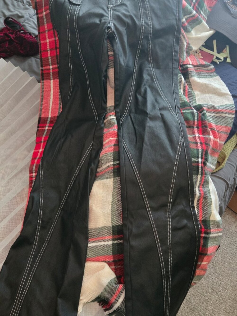 Grunge Rocker Pleather Pants - Picture 4 of 4